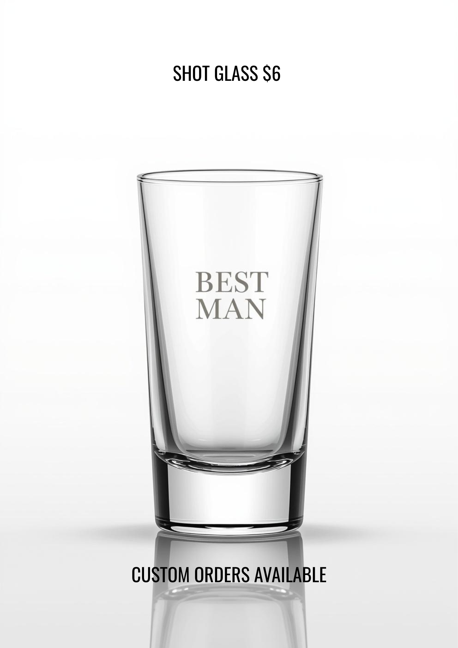 Best Man Shot Glass