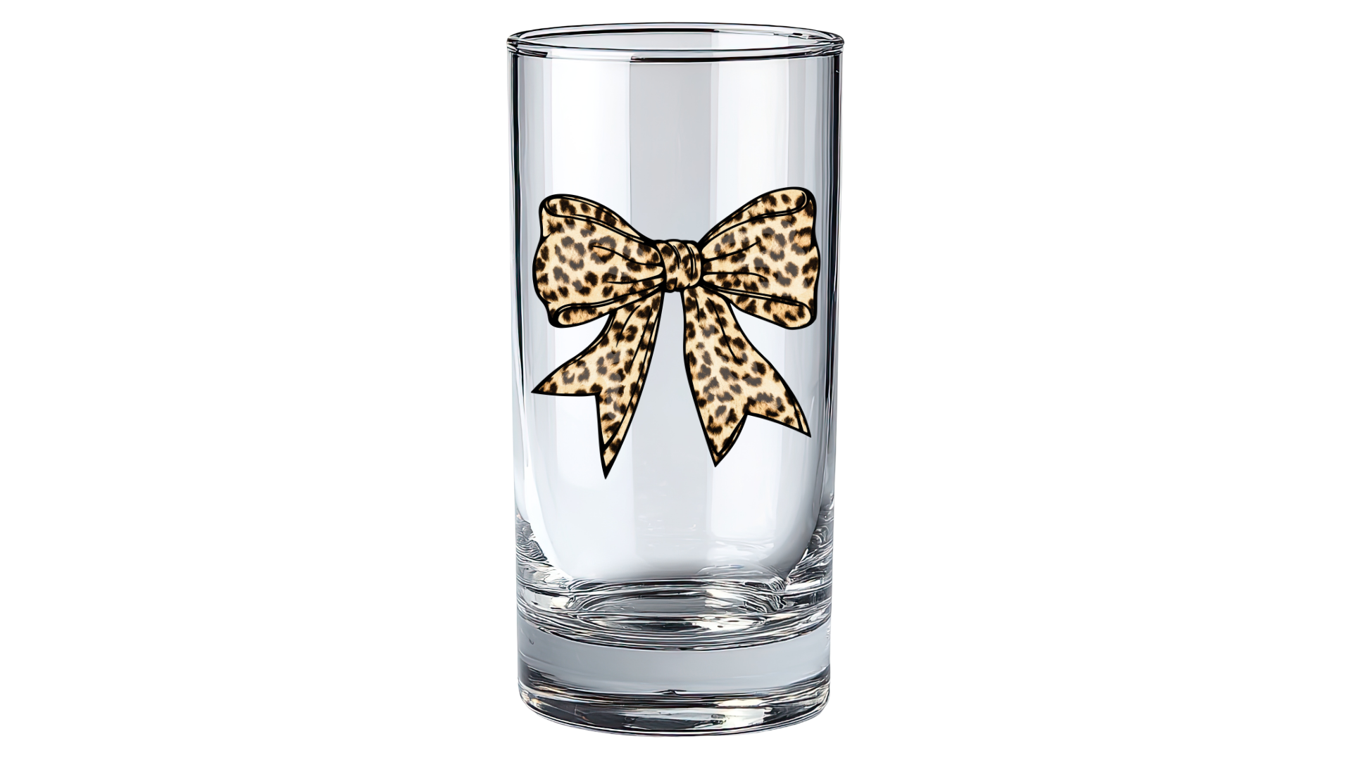 Leopard Bow Shot Glass